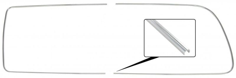 T2 Aluzierleiste, Seitenfenster, hinten links, 08/67- 07/79, Top