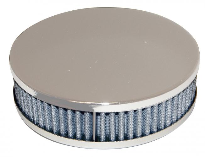 Chrom Luftfilter, rund, Weber/Empi, Top
