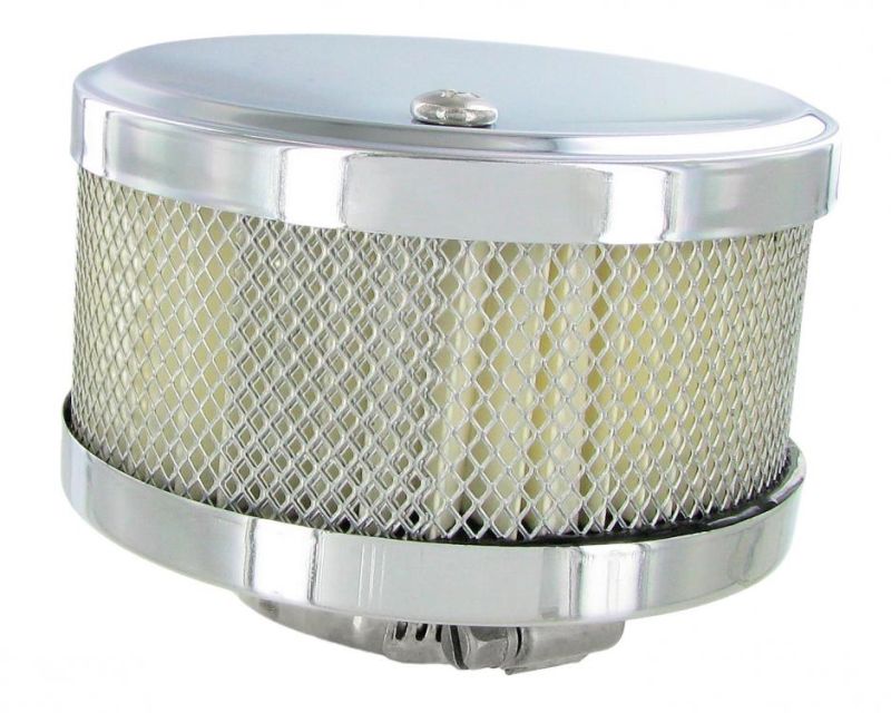 Chrom Luftfilter, rund, 100mm, EMPI