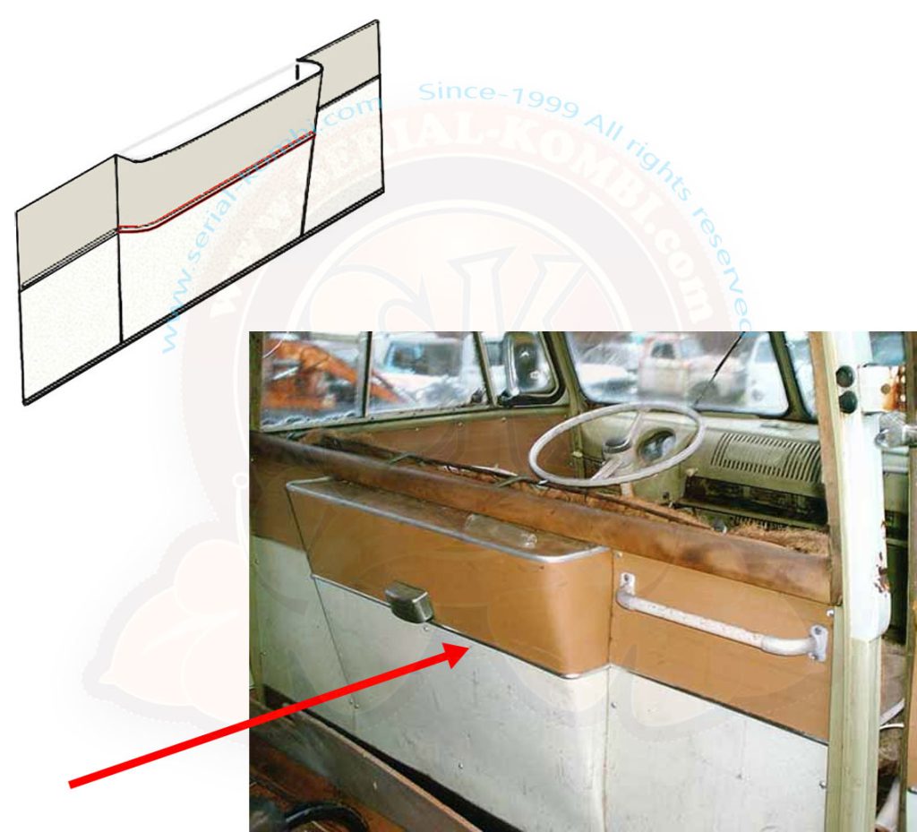 T1 Zierleiste an Reserveradabdeckung, Edelstahl, 03/55- 07/62, Top