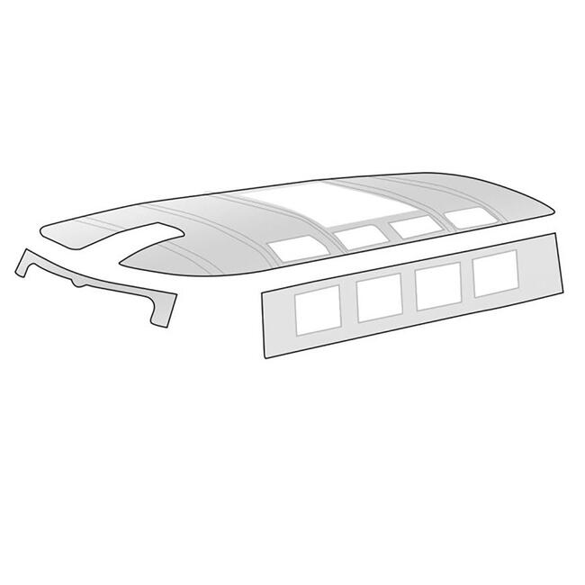 T1 Himmel, weiß, perforiert, Faltdach, 03/55- 07/63, Top