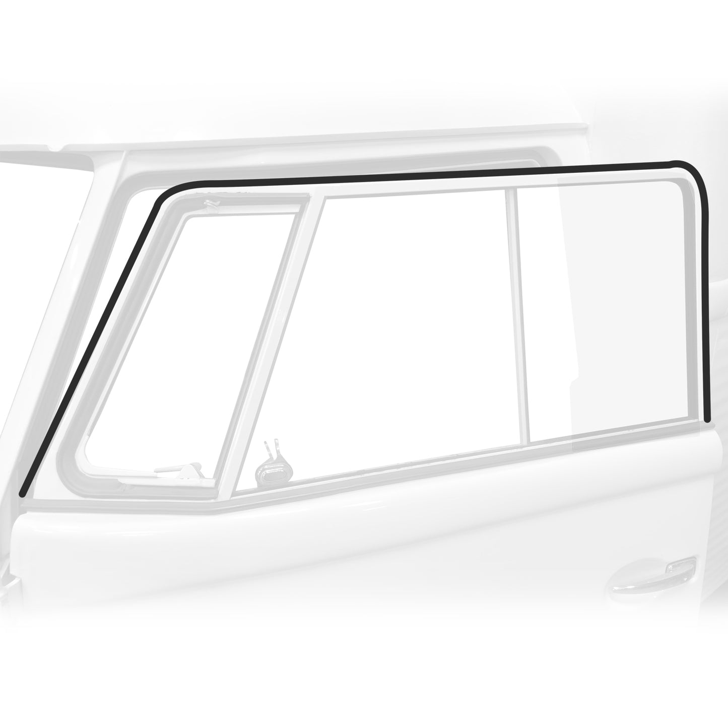 T1 Dichtung Türfensterrahmen, oben, -07/67 (Paar), Top