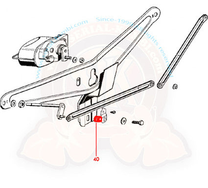 Gummilager zw. Wischermotor und Karosserie, 08/64- 07/92, Top
