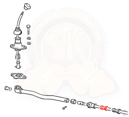 Schaltstangenführung, hinten, 08/61- 07/79, Top