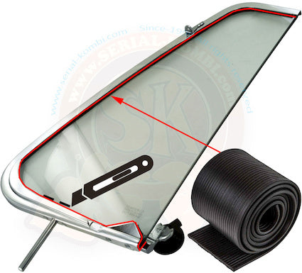 Dichtung zwischen Scheibe und Rahmen vorne, 12/52-07/79, Top