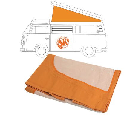 T2 Aufstelldachbezug, 1-Fenster, orange, 08/73- 07/79