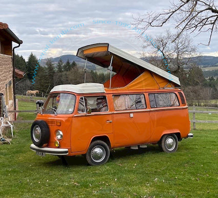 T2 Aufstelldachbezug, große Öffnung, orange, 08/73- 07/79