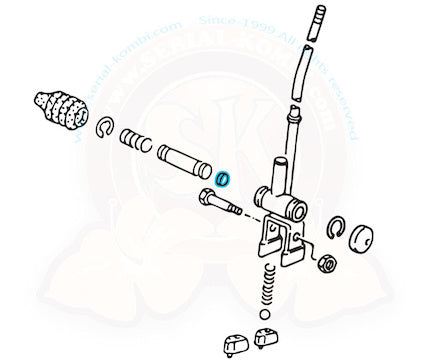 T3 Dämpfungsring, Rastbolzen am Schalthebel, 08/82- 07/92, Top