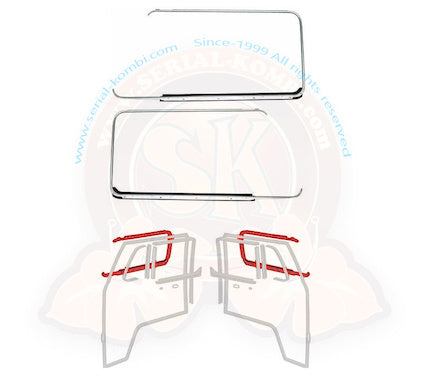 T2 Set Türzierrahmen, chrom, 08/67- 07/79, Top