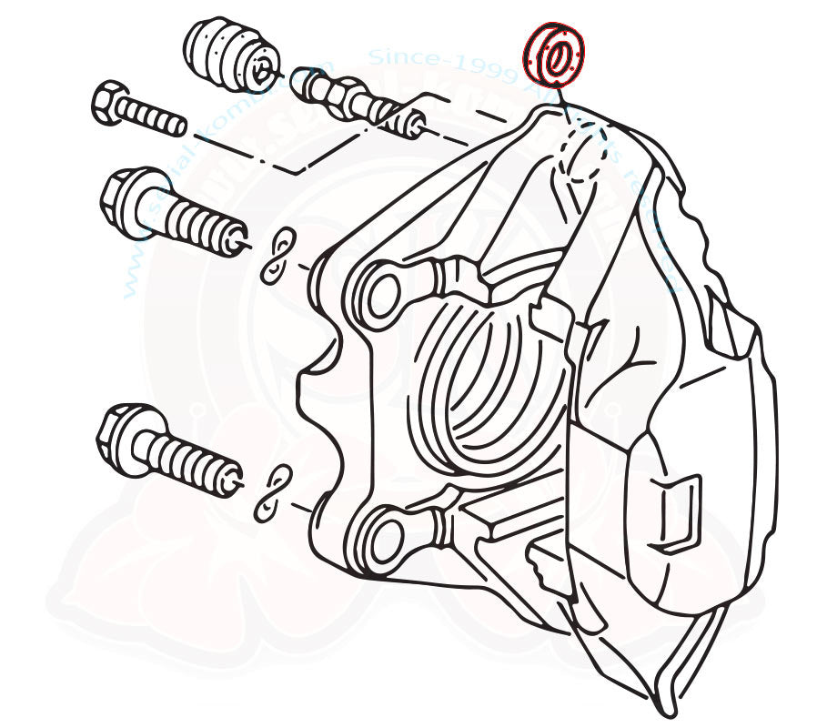 T2 Dichtung zw. Bremsbackenhälften, 13x8x2mm