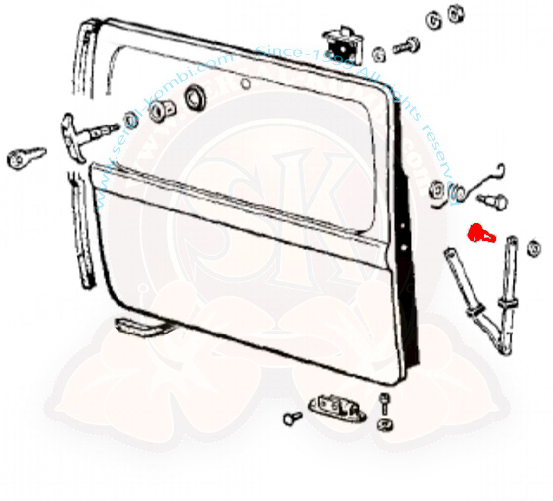 T1 Schraube für Stützfeder, Motorklappe, -12/63