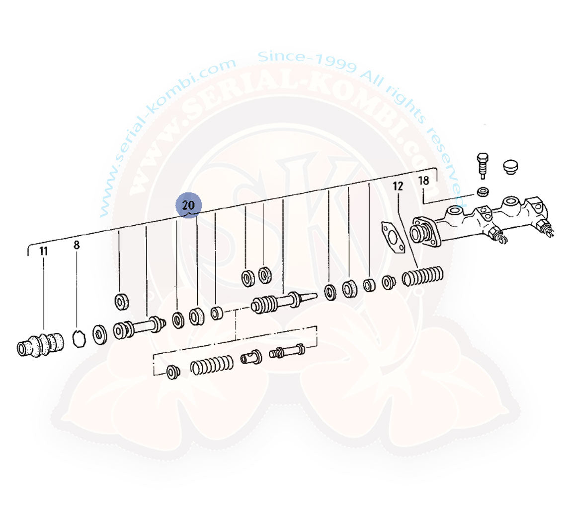Dichtungssatz, Hauptbremszylinder mit BKV, 08/70- 07/92