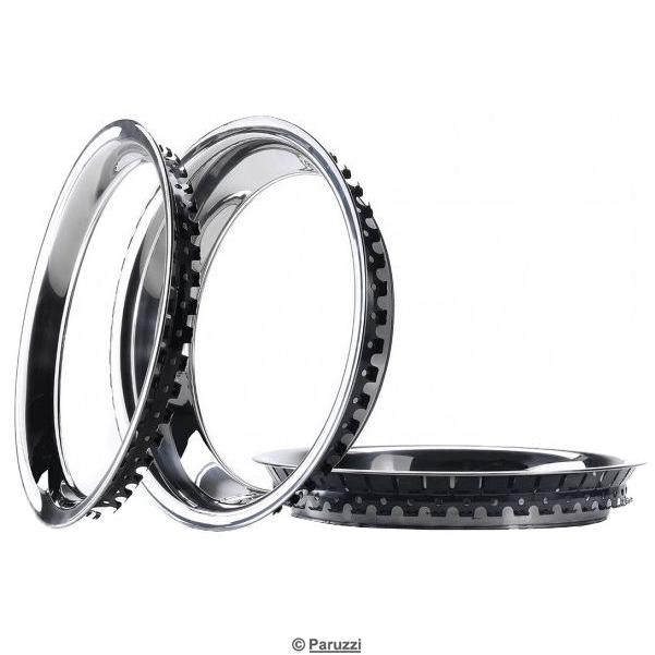Edelstahl Befestigungsring, Weißwandreifen, 14 Zoll, (4 Stück)