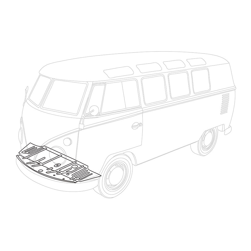T1 Fahrerboden komplett, 03/55- 07/58, Top