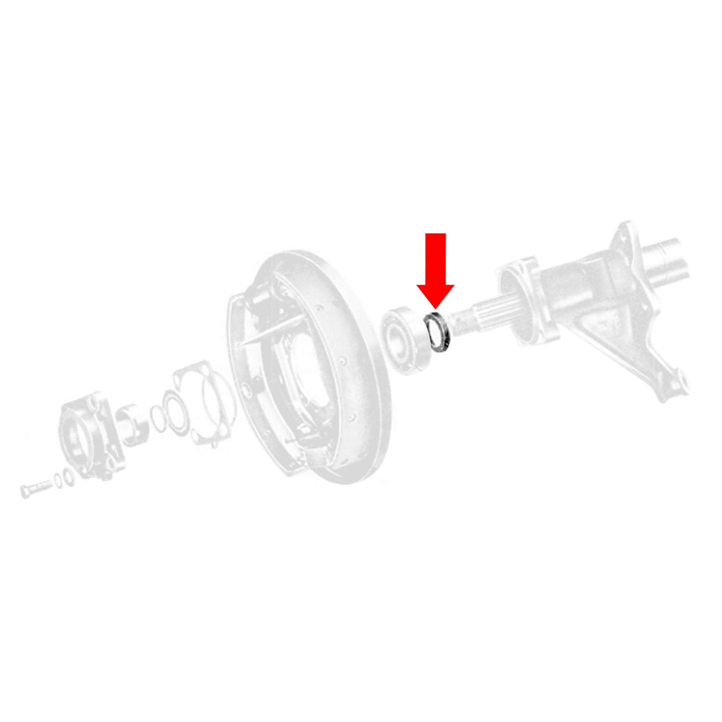 Abstandsring, Radlager, hinten, innen, Pendelachse