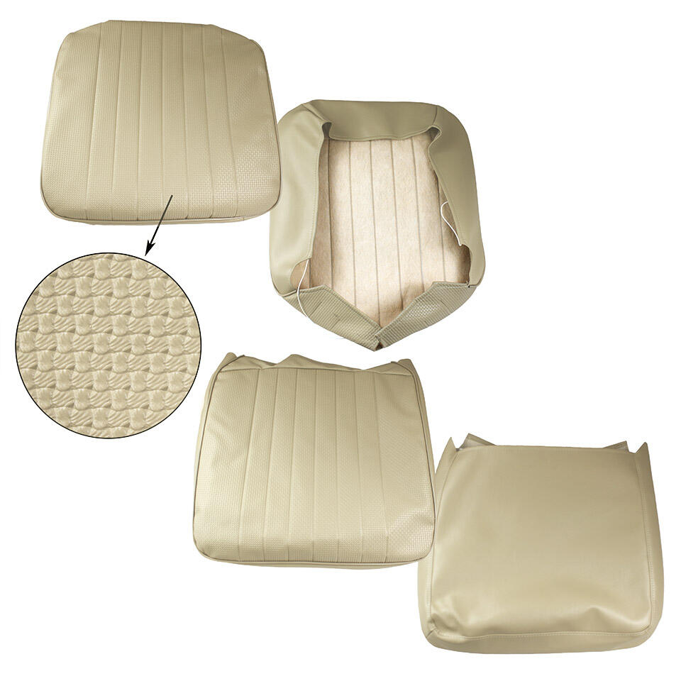 T2 Sitzbezüge Fahrer- und Beifahrersitz, vorne, 08/67- 07/72, beige, Top