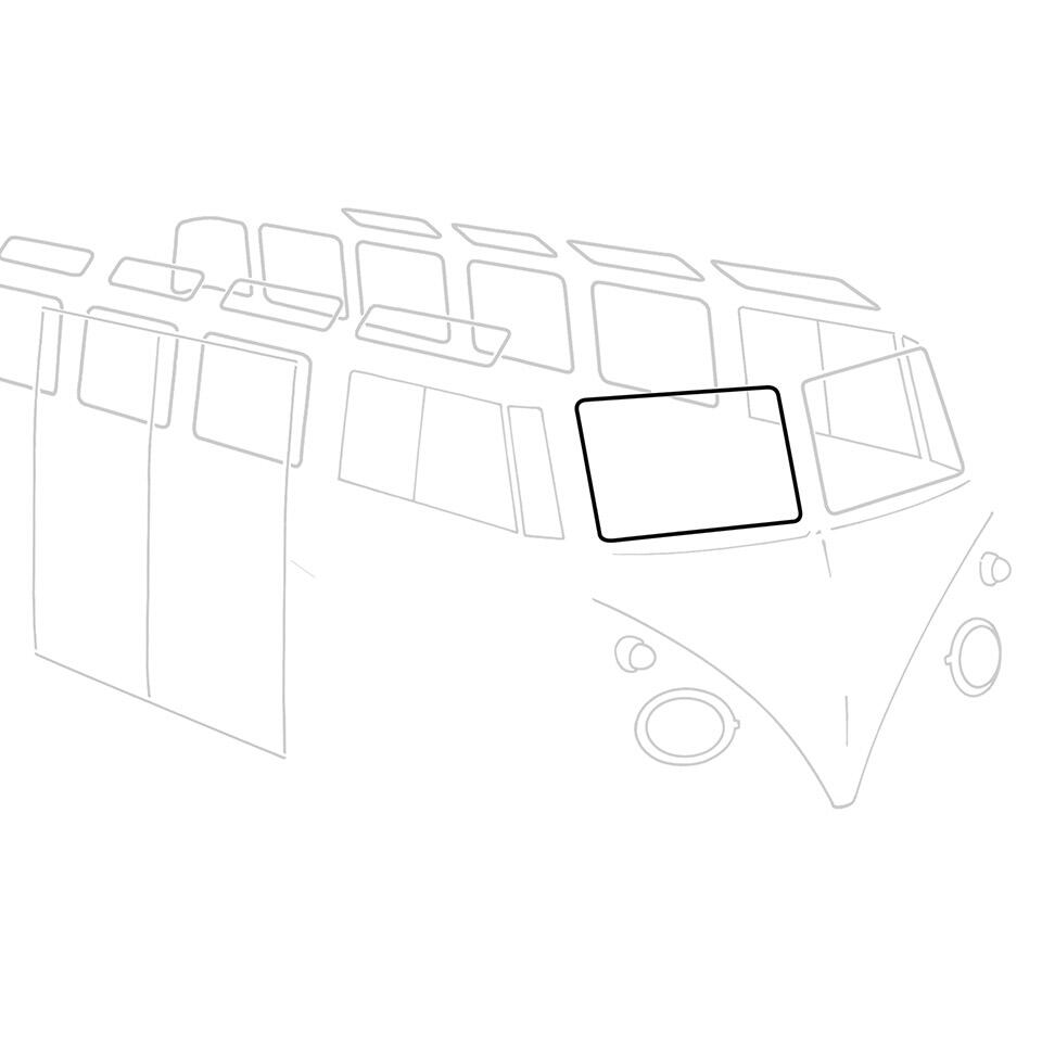 T1 Dichtung Frontscheibe, rechts, 03/55- 07/67, Top