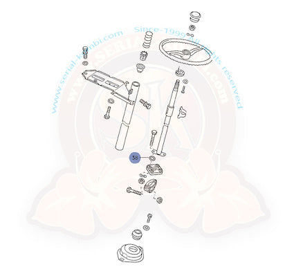 T2 Scheibe zw. oberem Flansch und Hardyscheibe für Lenksäule, 04/74- 07/79