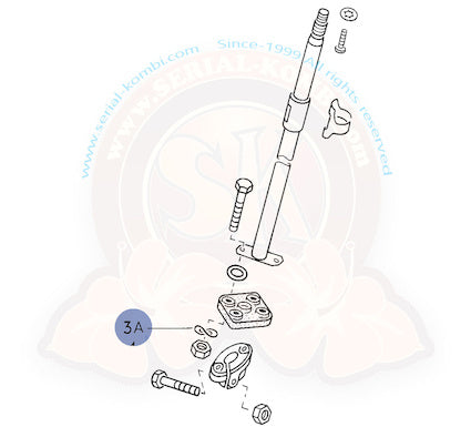 T2 Federscheibe, 8x15x0.8mm zw. unterem Flansch und Hardyscheibe für Lenksäule