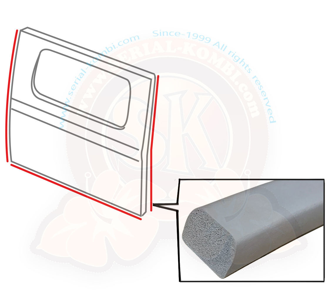 T1 Dichtung Heckklappe, grau, 03/55-07/63, Top