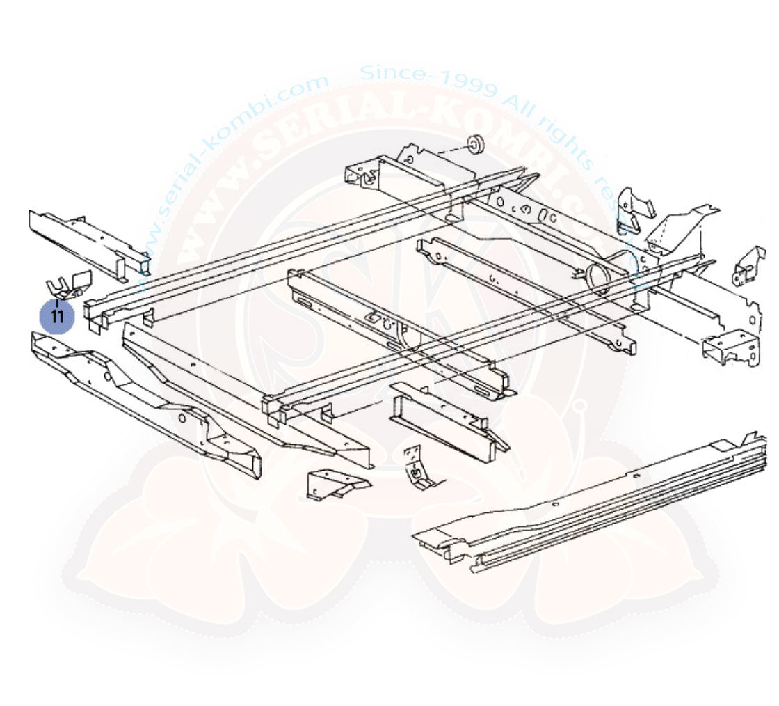 T3 Zuglasche Wagenheberaufnahme, vorne, rechts, 05/79- 07/92