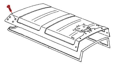 T3 Flachschraube Westfalia Gepäckwanne, pastellweiß, M6x 16mm