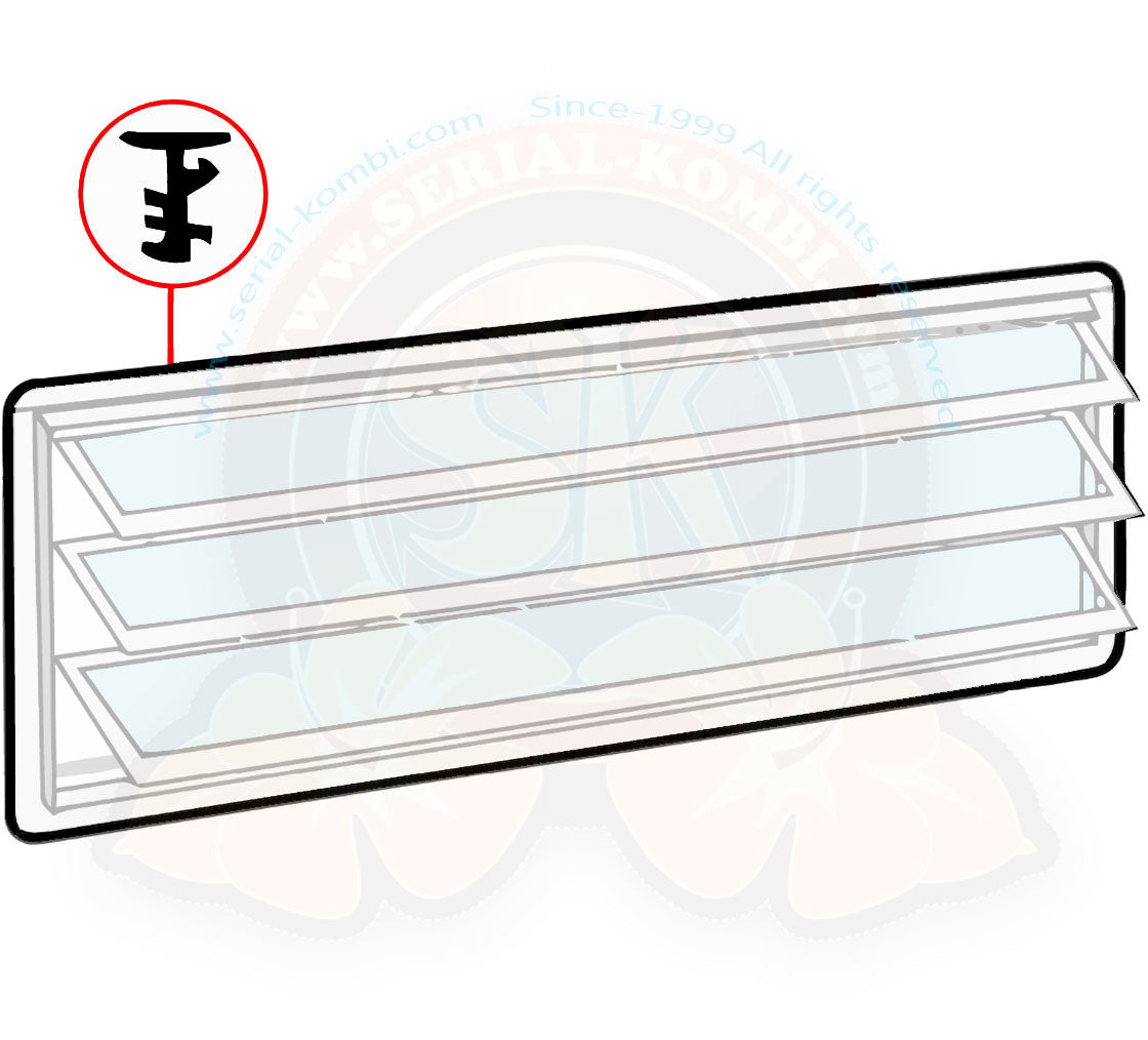 T2 Dichtung Westfalia Lamellenfenster, schwarz, 08/67- 07/79