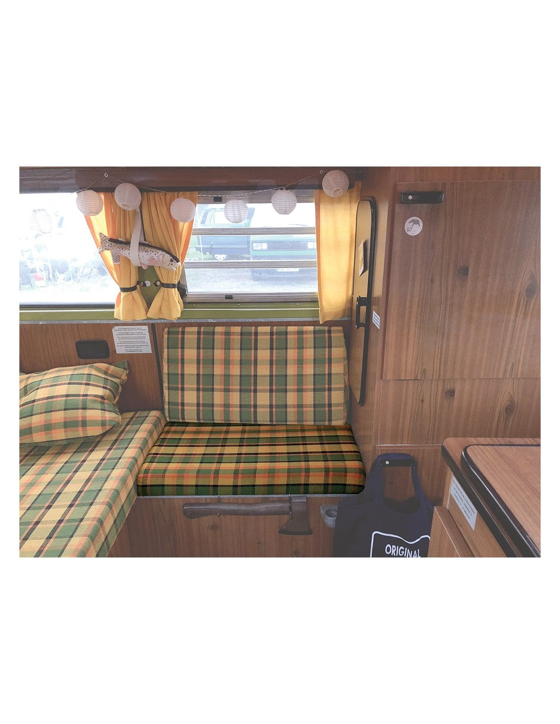 T2 Westfalia Helsinki, Bezug, seitlicher Sitz, gelb/ grün