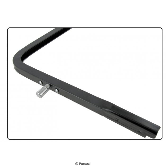 T2 Drehfensterrahmen, Fensterscheibe, schwarz, links