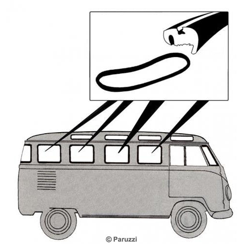 T1 Dichtung Seitenscheibe, 10/52-07/67