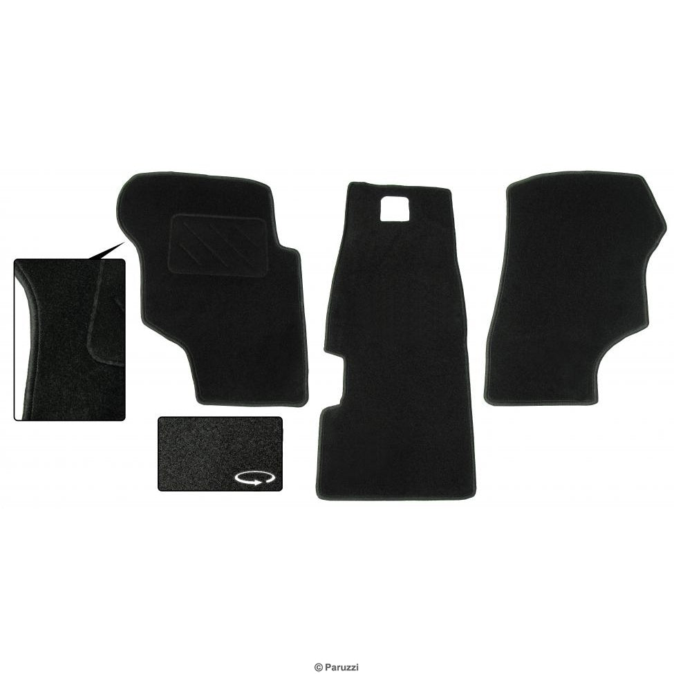 T3 Teppichsatz, vorne, schwarz (3 teilig)