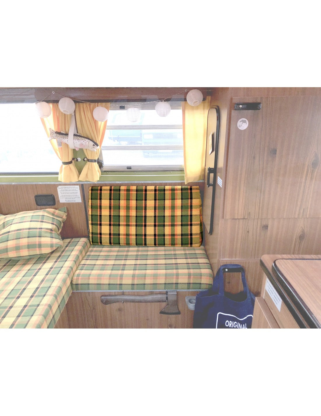 T2 Westfalia Helsinki, Bezug für Keilkissen, braun/ beige