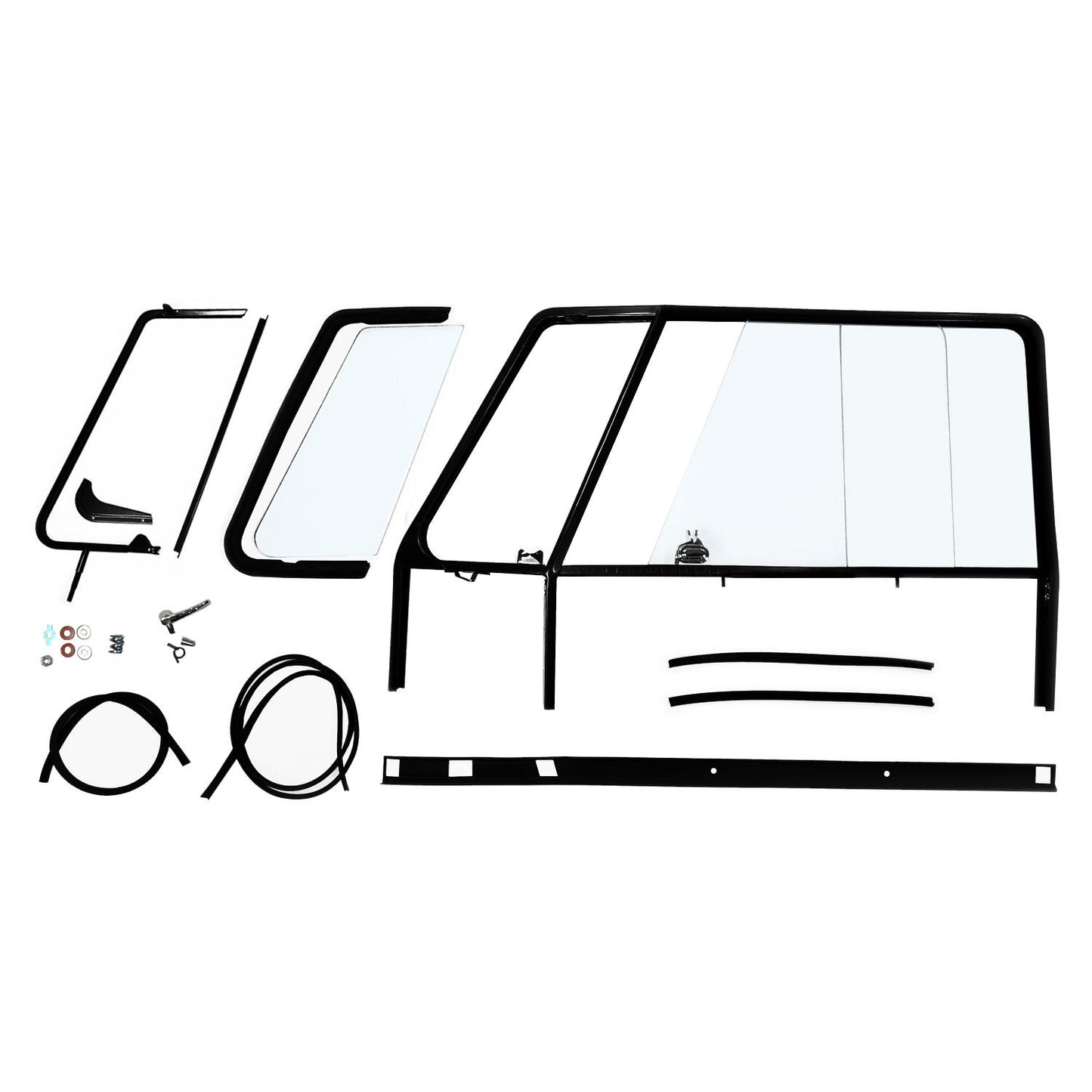 T1 Türfensterrahmen-Set komplett, links, 03/55- 07/67