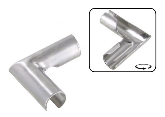 T2 Winkelmuffe, Aluzierleiste, 90°, 08/67- 07/79, Top