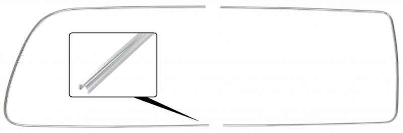 T2 Aluzierleiste, Seitenfenster, hinten rechts, 08/67- 07/79, Top