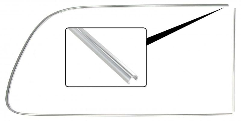 T2 Aluzierleiste, 3/4 Fenster, hinten rechts, 08/67- 07/79, Top