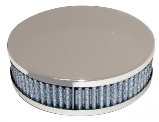 Chrom Luftfilter, rund, Weber/Empi, Top