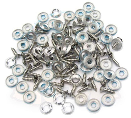 Schrauben mit Rosetten, Innenverkleidung, Edelstahl, 60Stk, Top