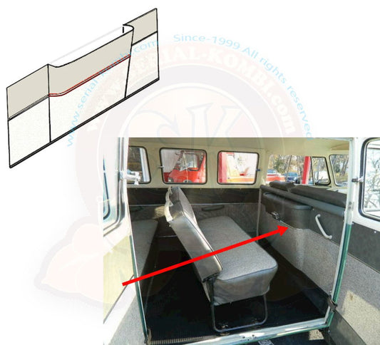 T1 Zierleiste an Reserveradabdeckung, Edelstahl, 08/62- 07/67, Top