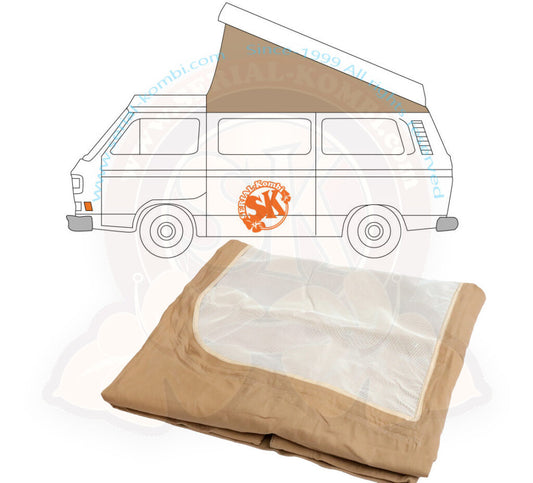 T3 Westfalia Aufstelldachbezug, 1-Fenster, beige, 08/83- 07/92