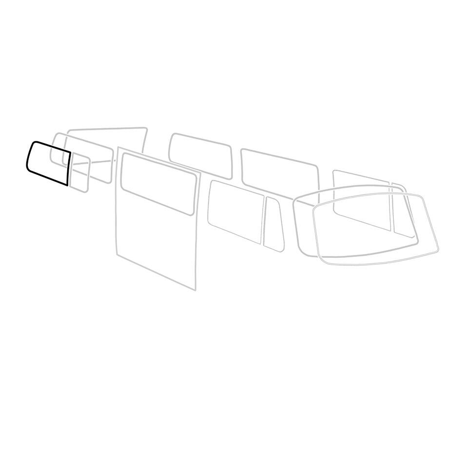 T2 Dichtung 3/4 Seitenscheibe, hinten, mit Nut für Aluzierleiste, Top