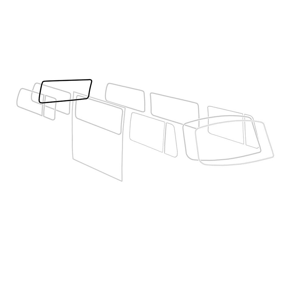 T2 Dichtung Heckscheibe, mit Nut für Aluzierleiste, Top