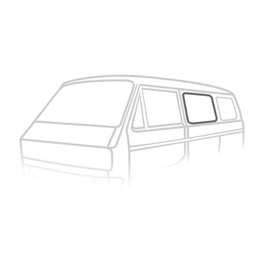 T3 Dichtung Seitenfenster, Deluxe, Mitte links, mit Nut für Zierleiste, Top