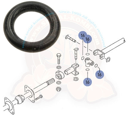 T3 Dichtring am Kreuzgelenk, Schaltstange, 08/82- 07/92, (Stück)