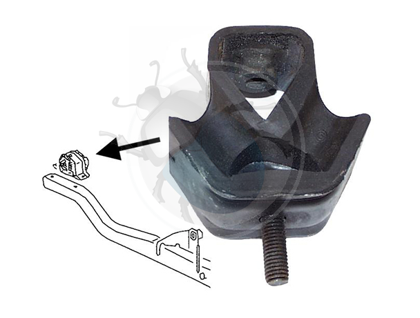 T2 Gummilager, Motorträger, 1.6L, 08/67- 07/71