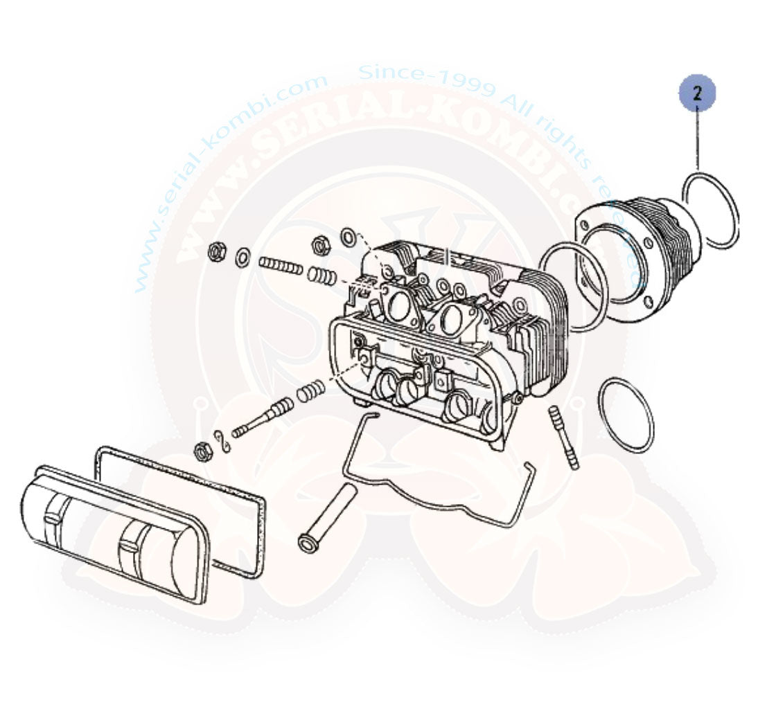 Dichtring Zylinderfuß 93x104x0.7mm, 1.8L Typ4, (Stück)