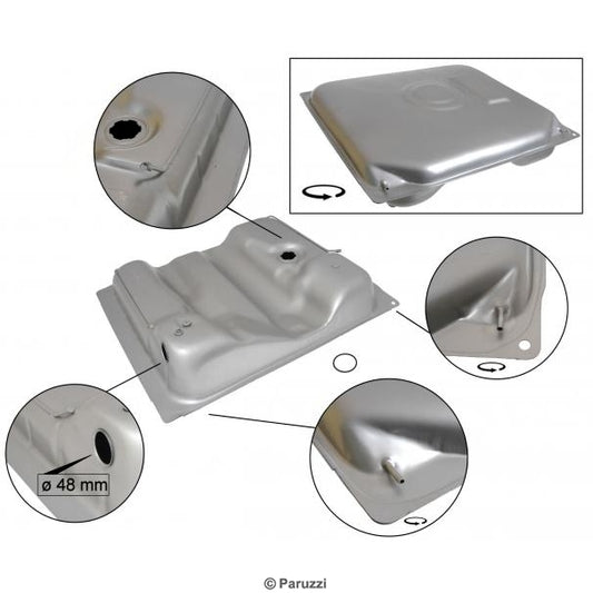 T3 Benzin/ Dieseltank, 60L, 08/83- 07/92, Top (48mm)